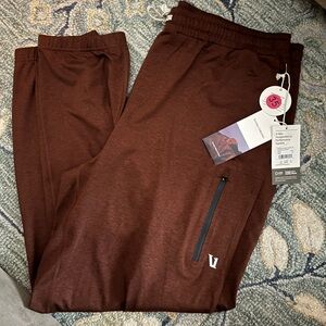 Vuori mens XL joggers Sunday sweatpant classic 28”burnt sienna Heather